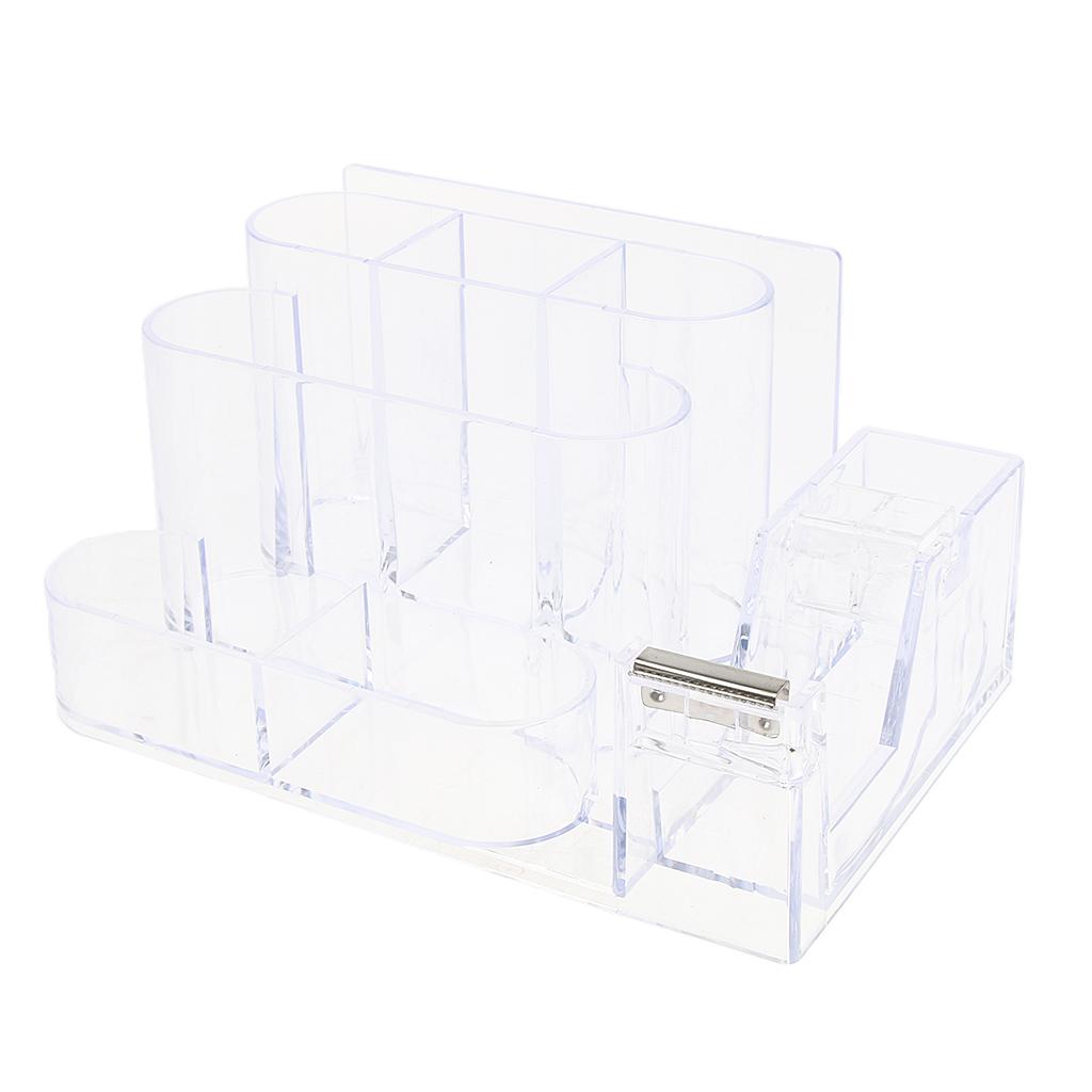 Office Acrylic Clear Desk Accessories Organizer Caddy Supply Storage