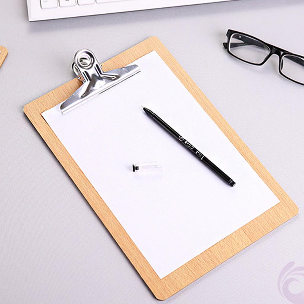 A5 Small Size Wood Clipboard Low Profile Clip Hardboard Home Office School