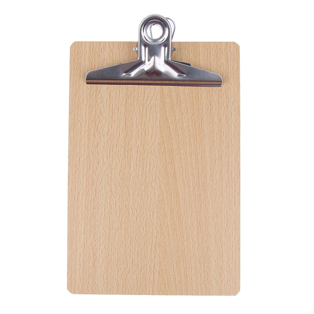 A5 Small Size Wood Clipboard Low Profile Clip Hardboard Home Office School