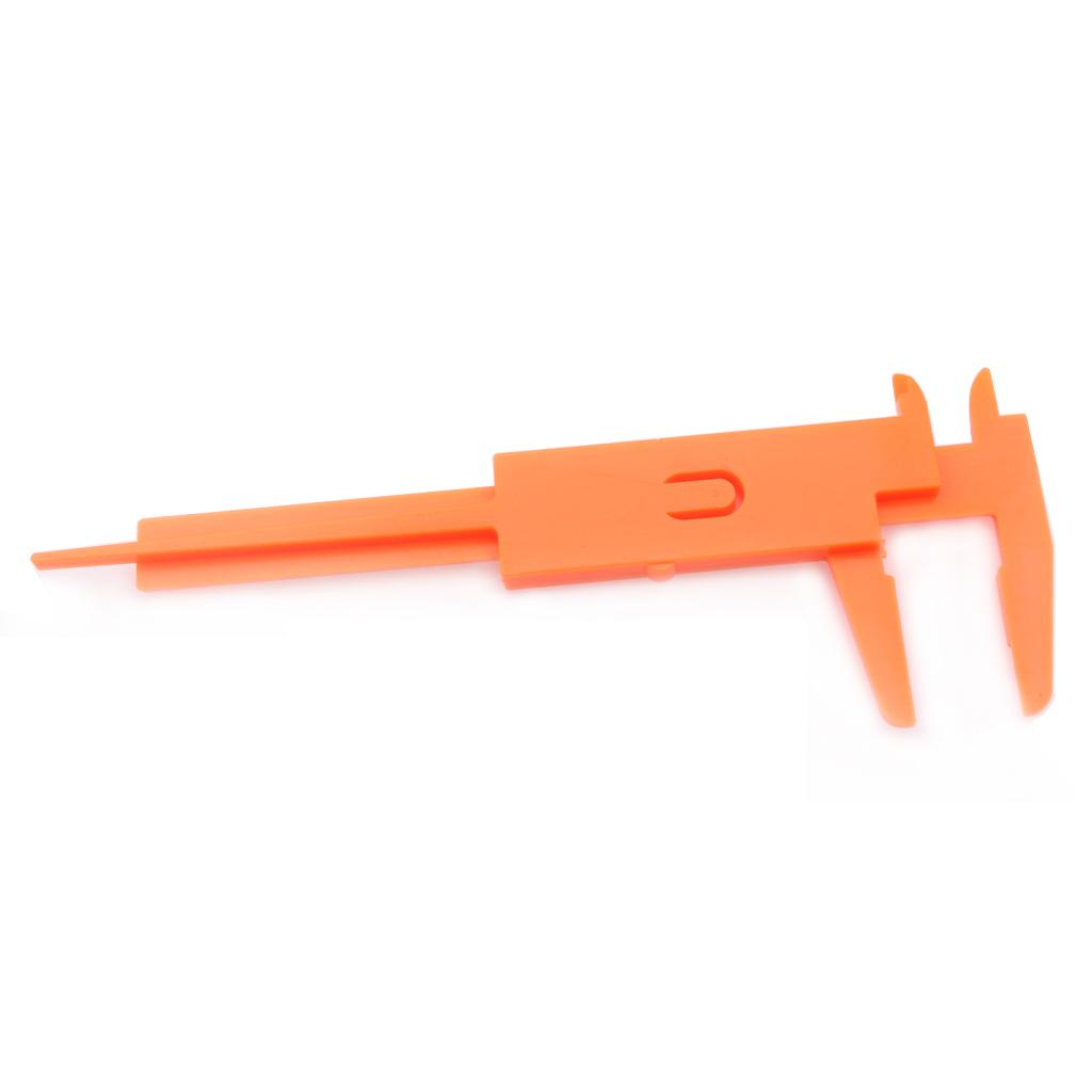 Plastic Vernier Scale Ruler Caliper Metric/ Imperial 0-80mm Reading Orange