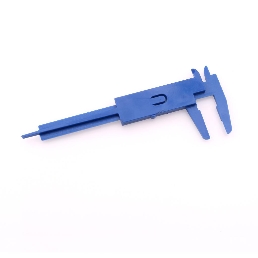 Plastic Vernier Scale Ruler Caliper Metric/ Imperial 0-80mm Reading Blue