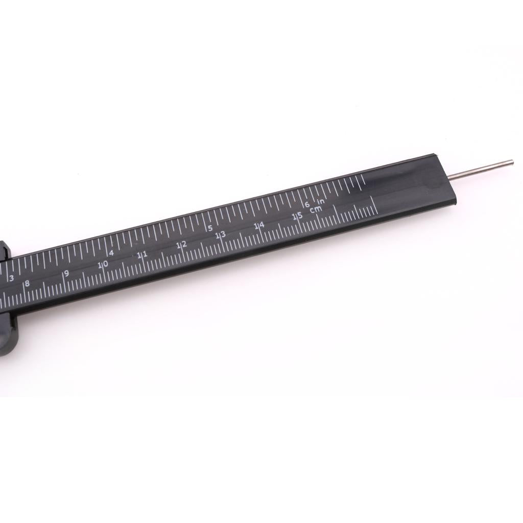 Plastic Vernier Scale Ruler Caliper Metric/ Imperial 0-150mm Reading Black