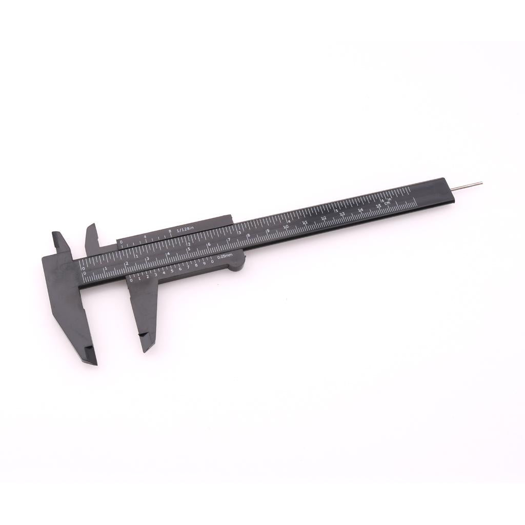 Plastic Vernier Scale Ruler Caliper Metric/ Imperial 0-150mm Reading Black