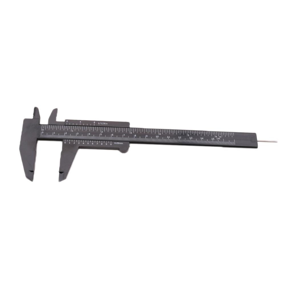 Plastic Vernier Scale Ruler Caliper Metric/ Imperial 0-150mm Reading Black