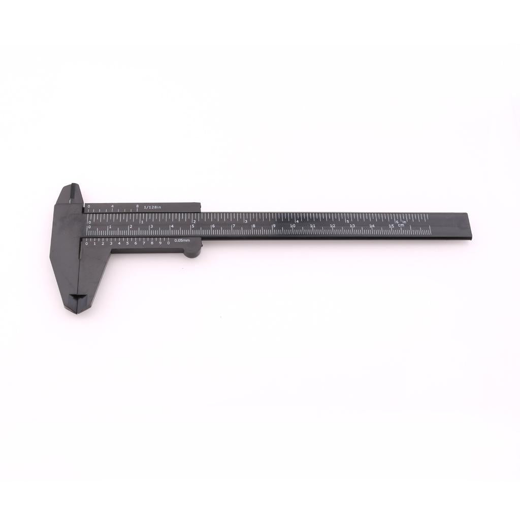 Plastic Vernier Scale Ruler Caliper Metric/ Imperial 0-150mm Reading Black