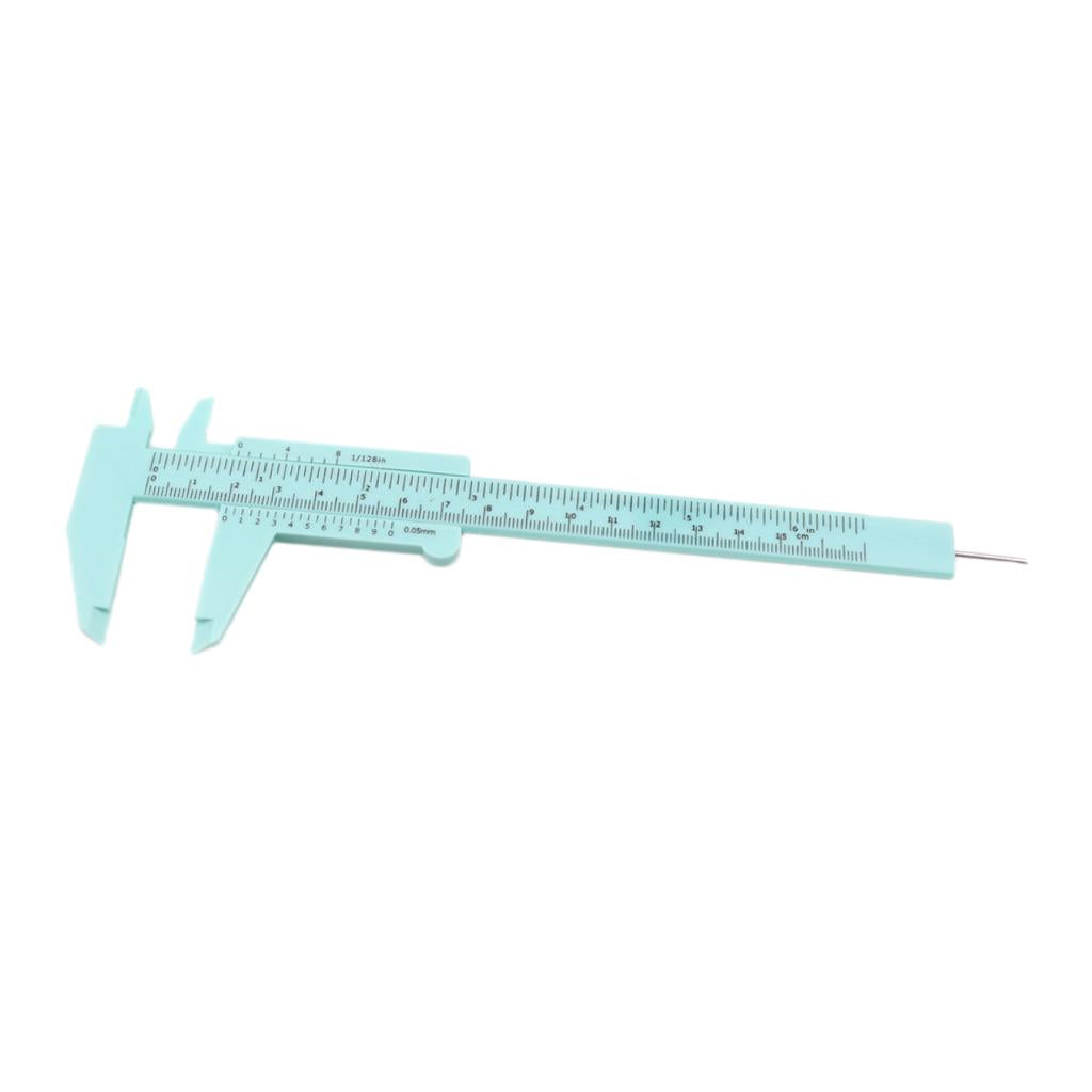 Plastic Vernier Scale Ruler Caliper Metric/ Imperial 0-150mm Reading Green