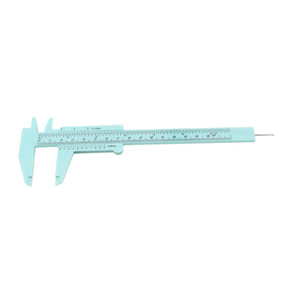 Plastic Vernier Scale Ruler Caliper Metric/ Imperial 0-150mm Reading Green