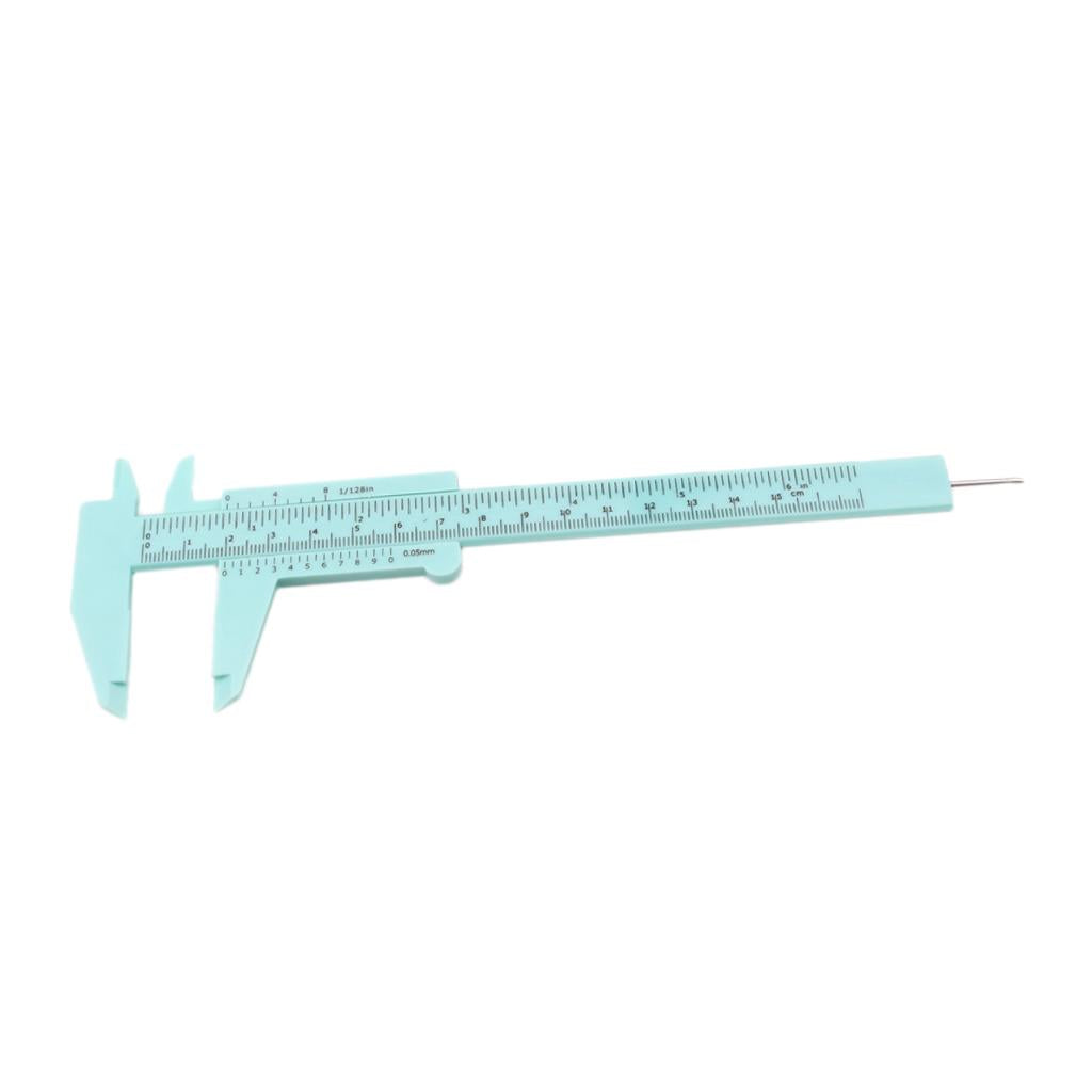 Plastic Vernier Scale Ruler Caliper Metric/ Imperial 0-150mm Reading Green