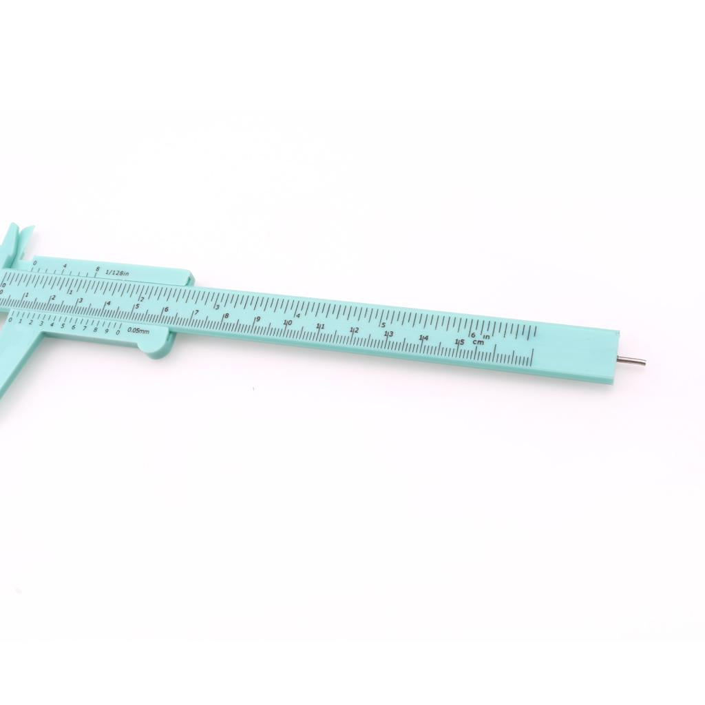 Plastic Vernier Scale Ruler Caliper Metric/ Imperial 0-150mm Reading Green