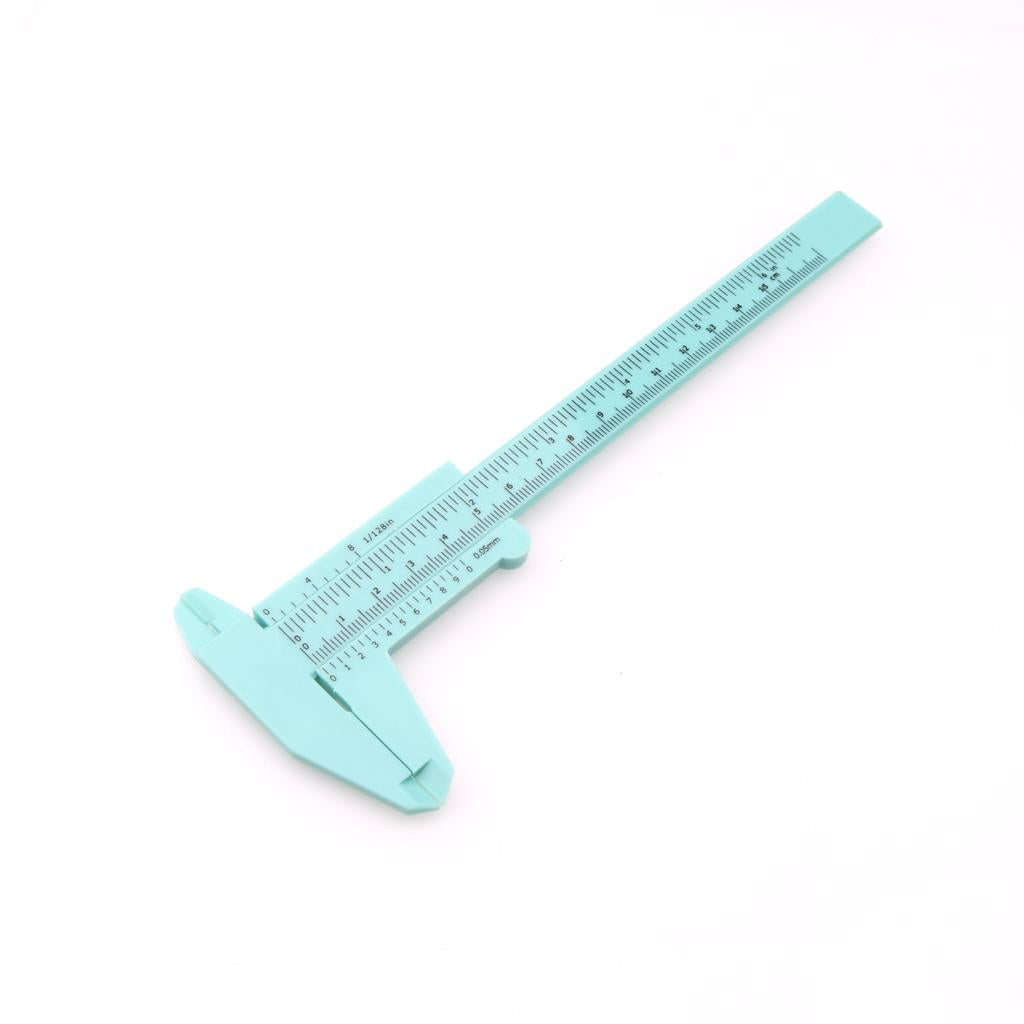 Plastic Vernier Scale Ruler Caliper Metric/ Imperial 0-150mm Reading Green