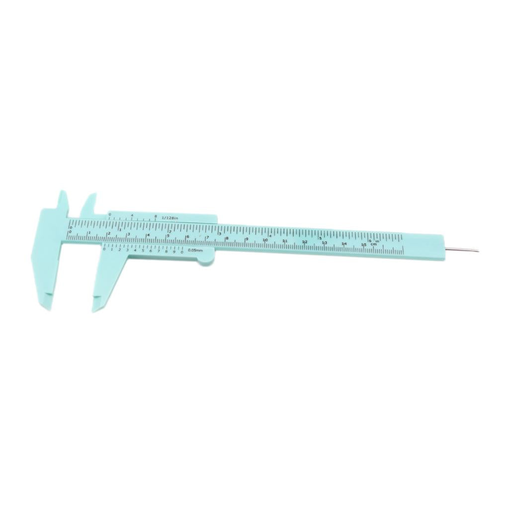 Plastic Vernier Scale Ruler Caliper Metric/ Imperial 0-150mm Reading Green