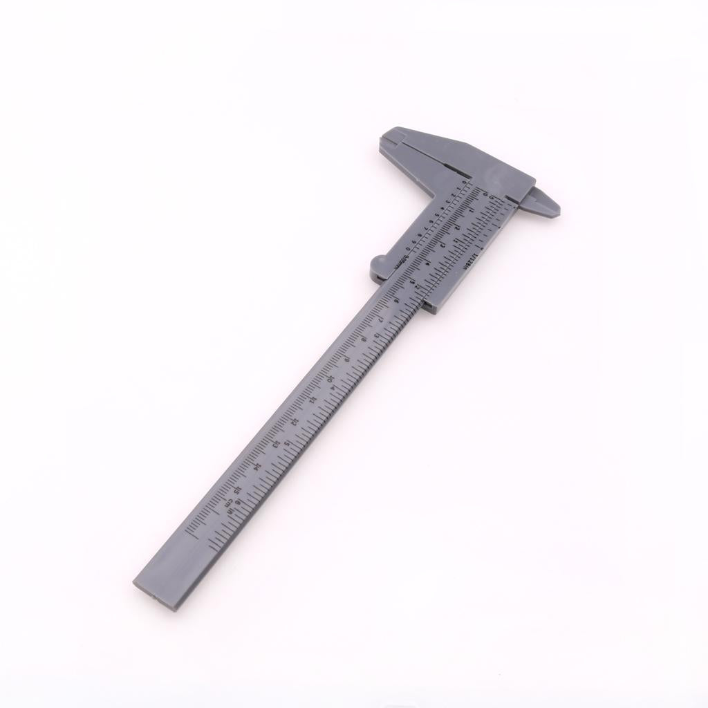 Plastic Vernier Scale Ruler Caliper Metric/ Imperial 0-150mm Reading Grey