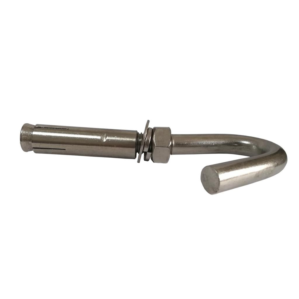 Stainless Steel 304 Open Cup Hook Expansion Bolts M6 For Concrete Brick Wall