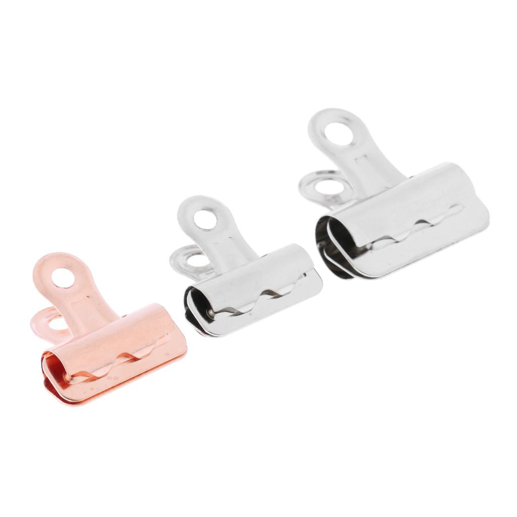 20 Pieces Metal Bulldog Clip Hinge Clips for Paper Bag Money Photo 32mm