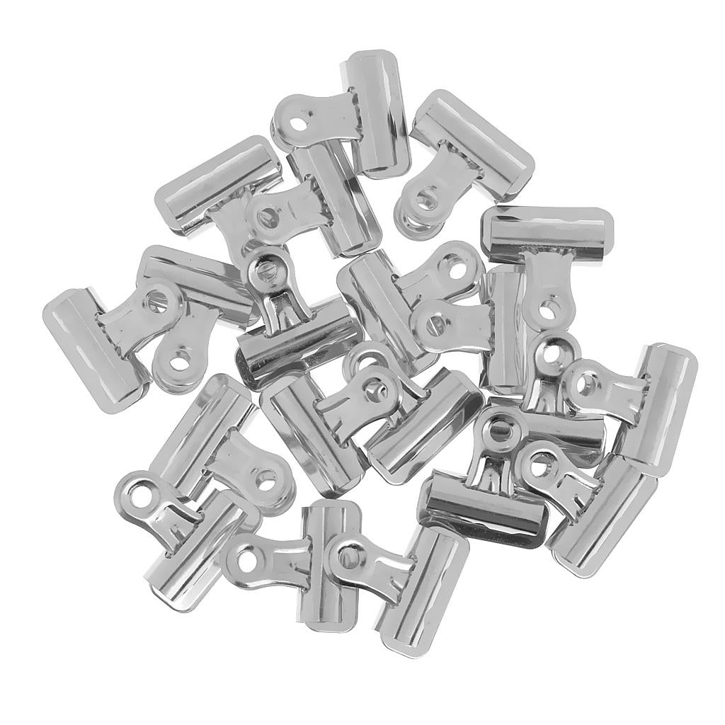 20 Pieces Metal Bulldog Clip Hinge Clips for Paper Bag Money Photo 56mm