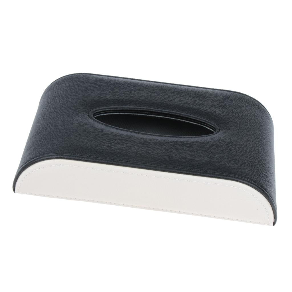 PU Leather Thin Tissue Box Cover Home Car Napkin Toilet Paper Holder Case A