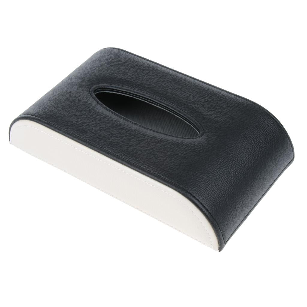 PU Leather Thin Tissue Box Cover Home Car Napkin Toilet Paper Holder Case A