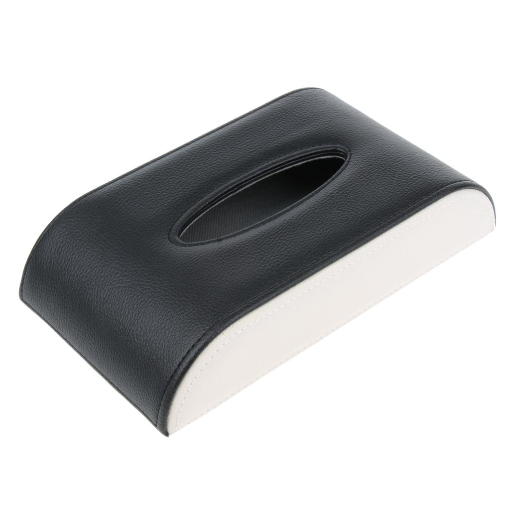 PU Leather Thin Tissue Box Cover Home Car Napkin Toilet Paper Holder Case A