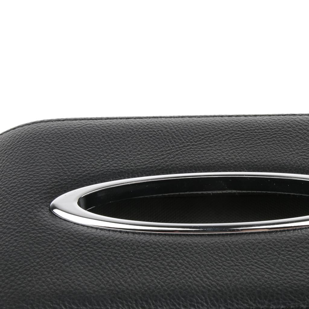 PU Leather Thin Tissue Box Cover Home Car Napkin Toilet Paper Holder Case E
