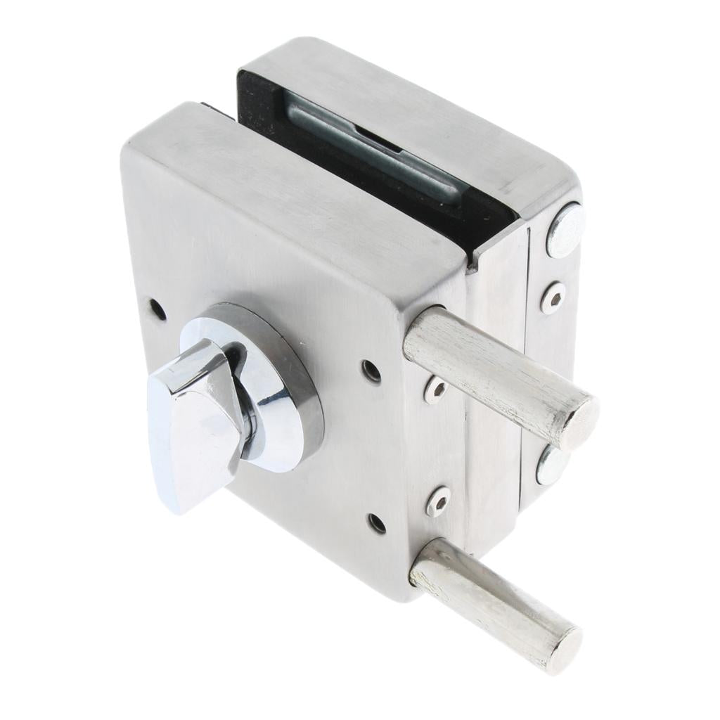 Stainless Steel Glass Single Door Sliding Door Lock No Punching Required