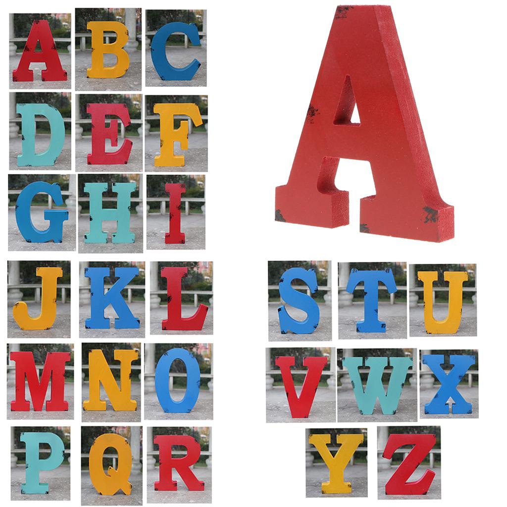 Wooden Alphabet Craft Letter Plaque Wall Hanging Wedding Decoration A