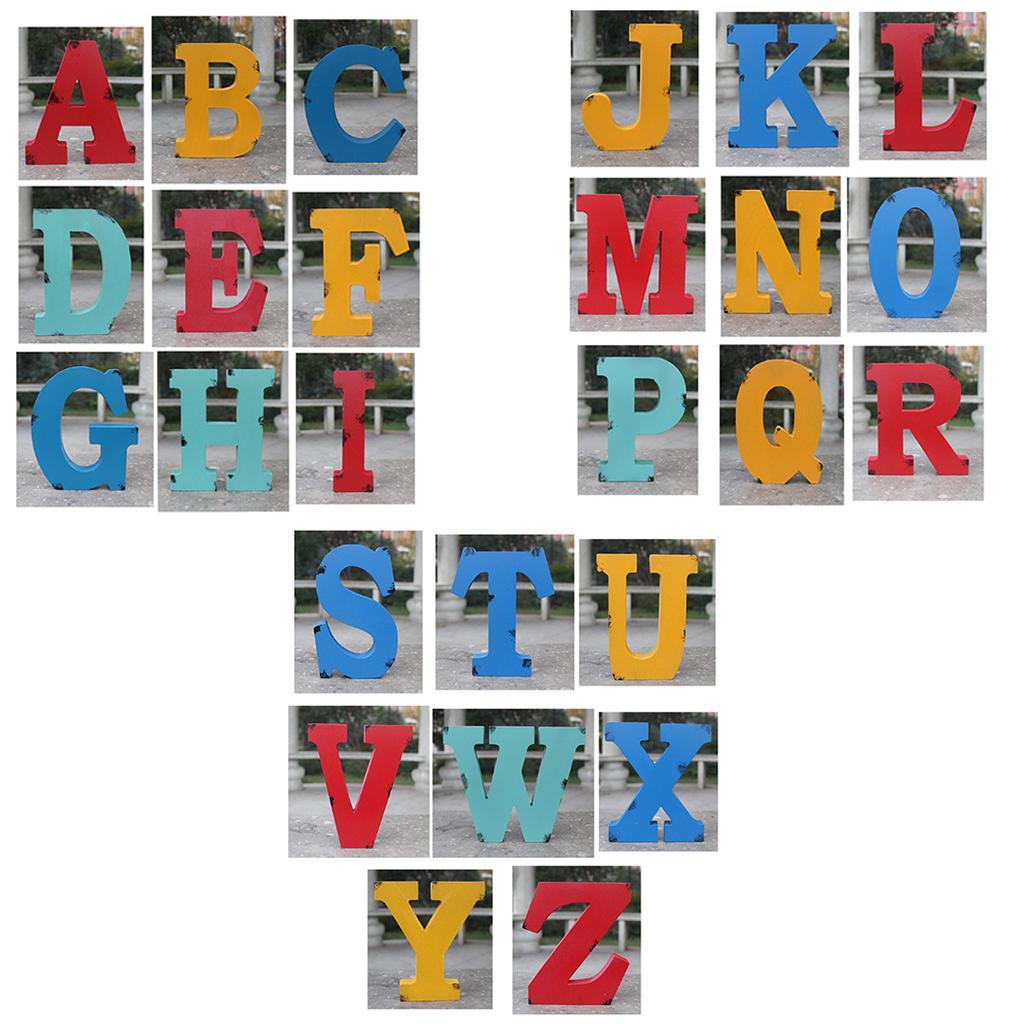 Wooden Alphabet Craft Letter Plaque Wall Hanging Wedding Decoration A