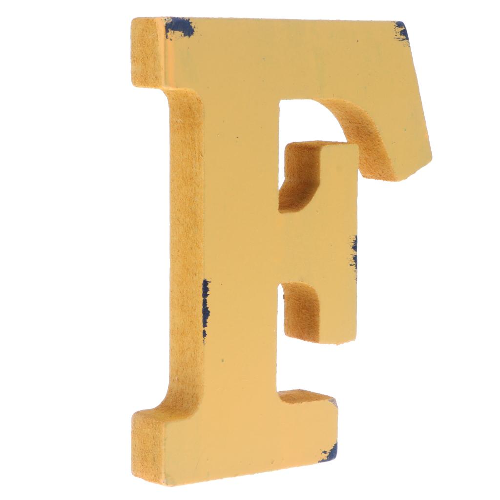 Wooden Alphabet Craft Letter Plaque Wall Hanging Wedding Decoration F