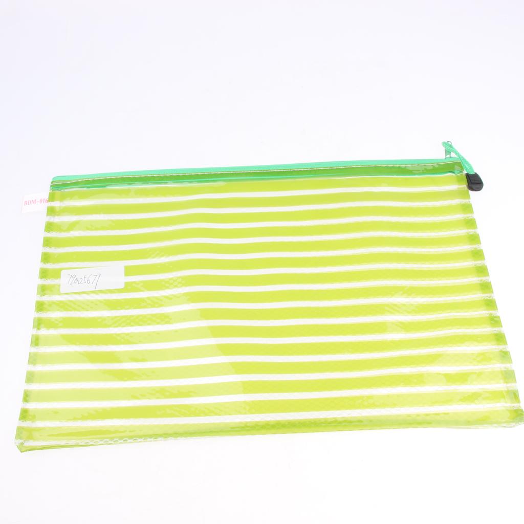 Waterproof A4 Mesh Document Bag Storage Pouch with Zipper Stationery  Green