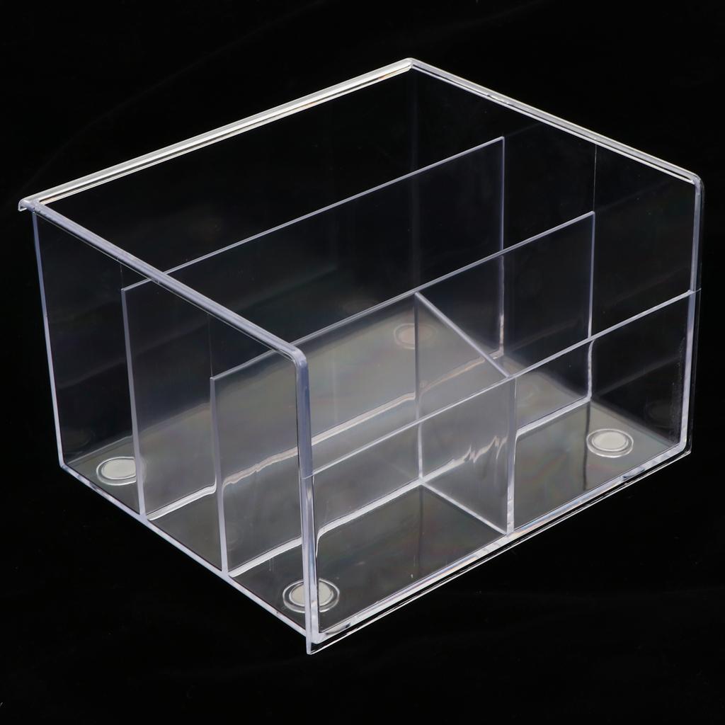 Clear Acrylic Desktop Storage Makeup Organizer 4-Compartment for Office/Home