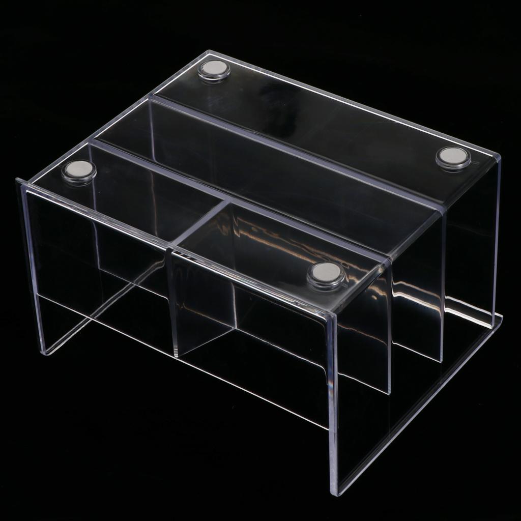 Clear Acrylic Desktop Storage Makeup Organizer 4-Compartment for Office/Home