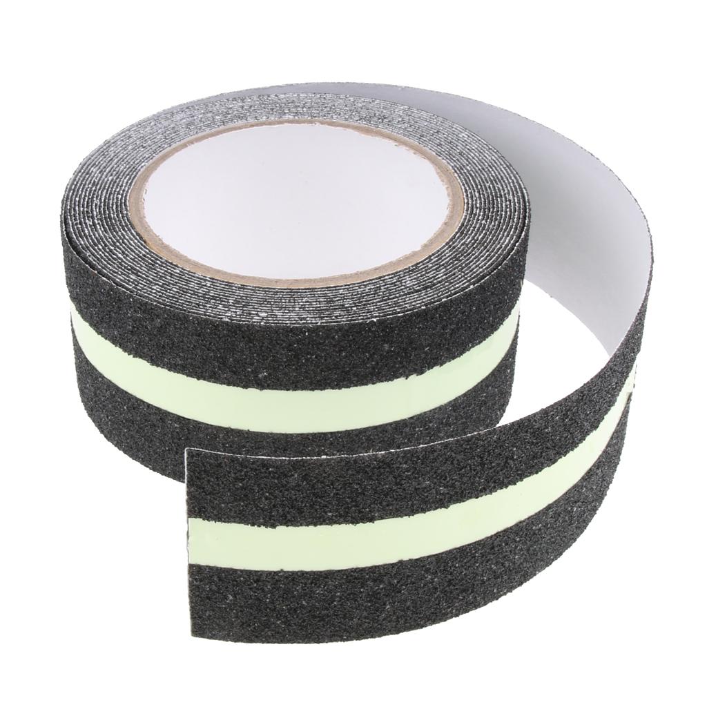 Abrasive Adhesive Tape Anti Slip Safety Tape Non Skid Stair Step Grip Boat Black with luminous