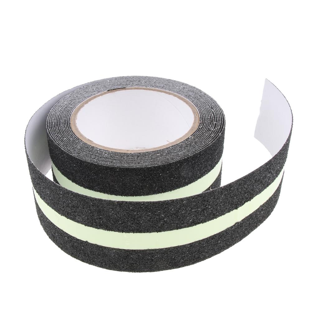 Abrasive Adhesive Tape Anti Slip Safety Tape Non Skid Stair Step Grip Boat Black with luminous