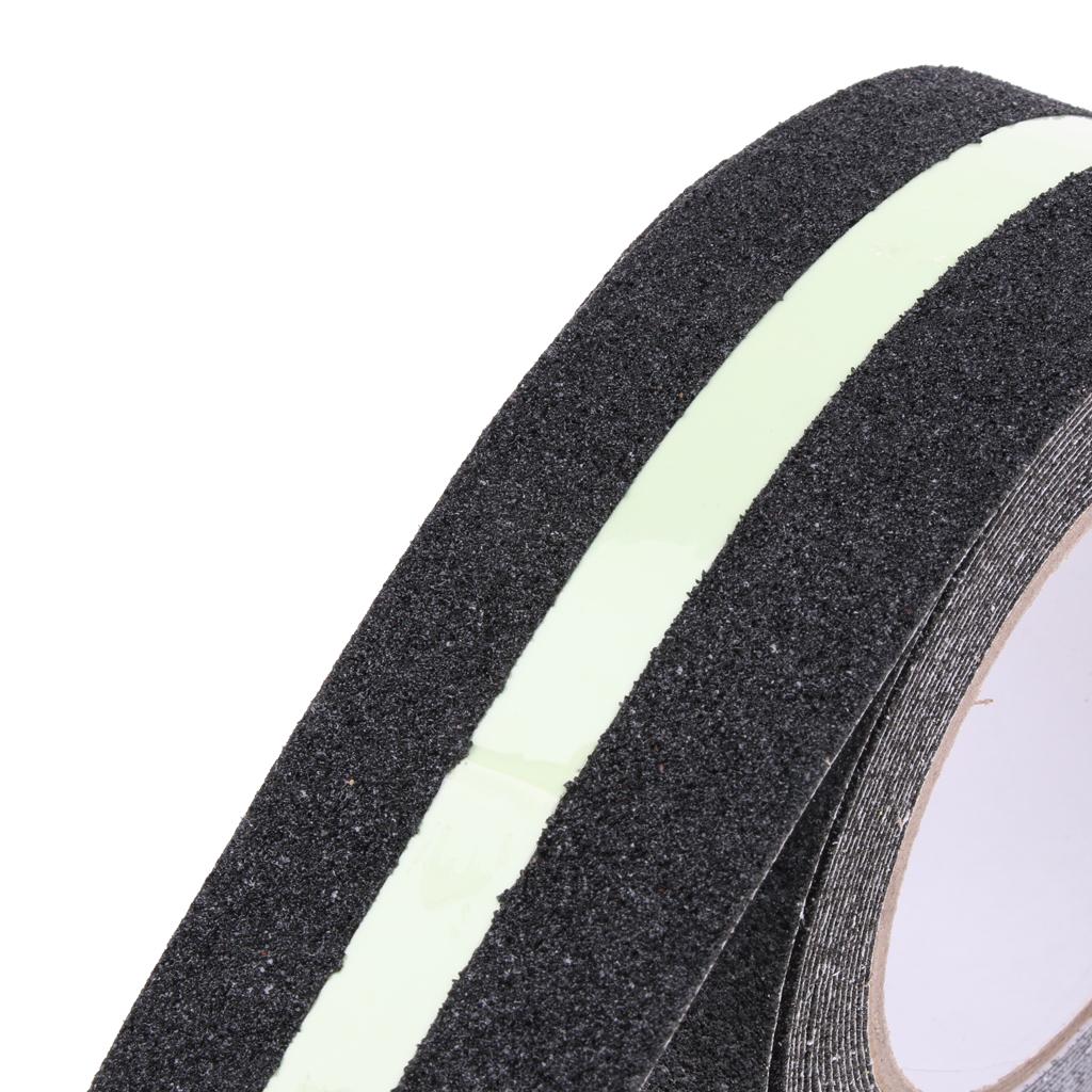 Abrasive Adhesive Tape Anti Slip Safety Tape Non Skid Stair Step Grip Boat Black with luminous