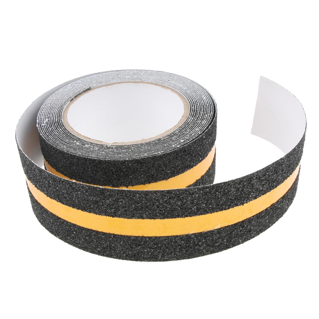 Abrasive Adhesive Tape Anti Slip Safety Tape Non Skid Stair Step Grip Boat Black with reflective