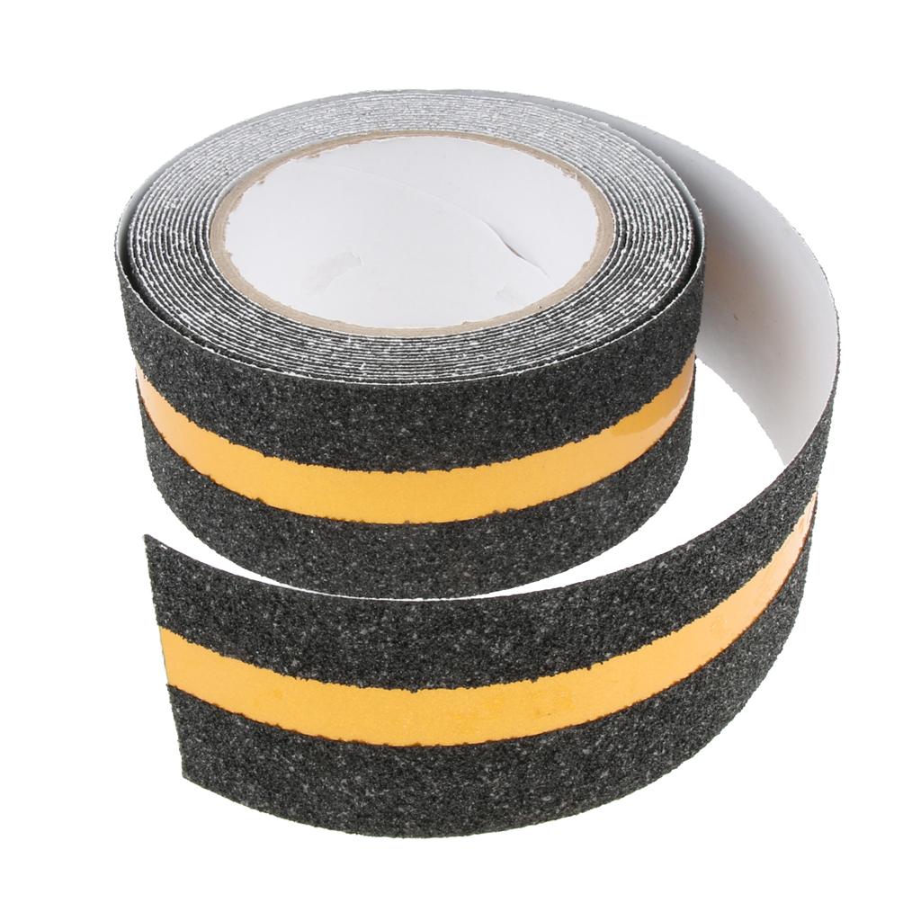 Abrasive Adhesive Tape Anti Slip Safety Tape Non Skid Stair Step Grip Boat Black with reflective