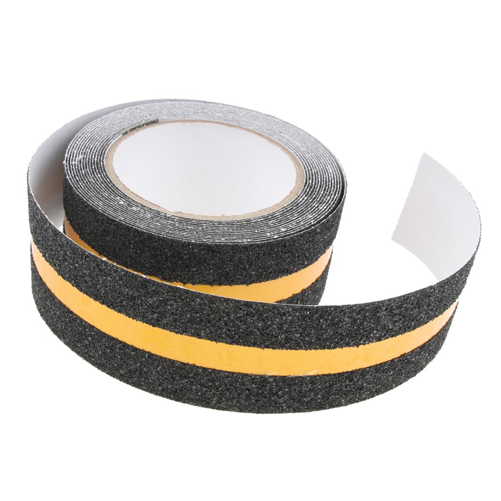 Abrasive Adhesive Tape Anti Slip Safety Tape Non Skid Stair Step Grip Boat Black with reflective