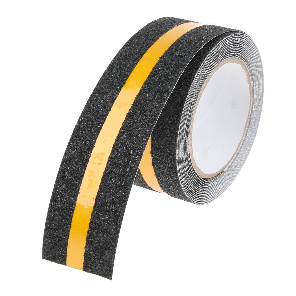 Abrasive Adhesive Tape Anti Slip Safety Tape Non Skid Stair Step Grip Boat Black with reflective