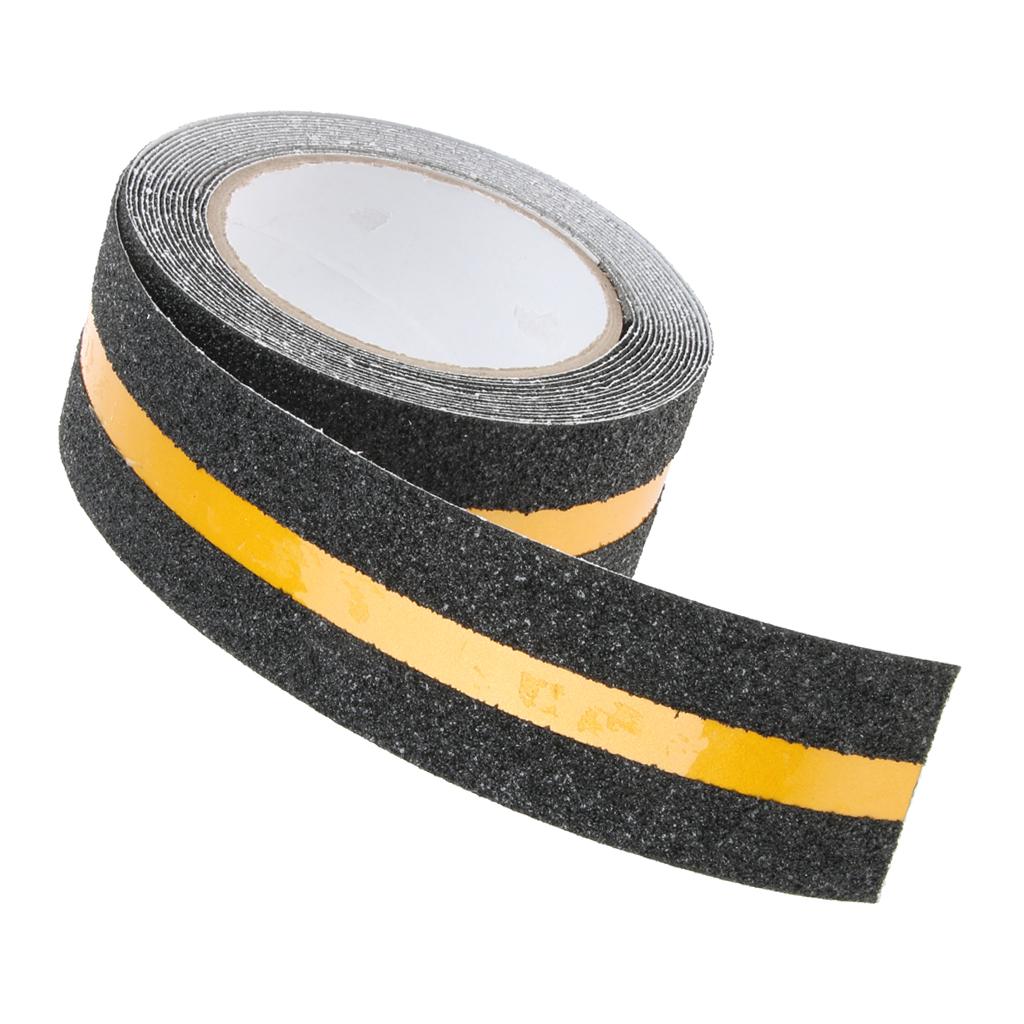 Abrasive Adhesive Tape Anti Slip Safety Tape Non Skid Stair Step Grip Boat Black with reflective