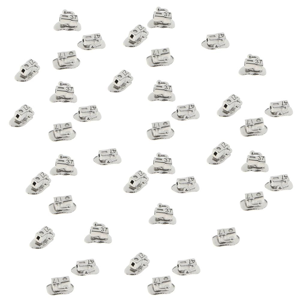 40 Pieces Stainless Steel Roth Second Molar Buccal Tube Pack 17 27 37 47