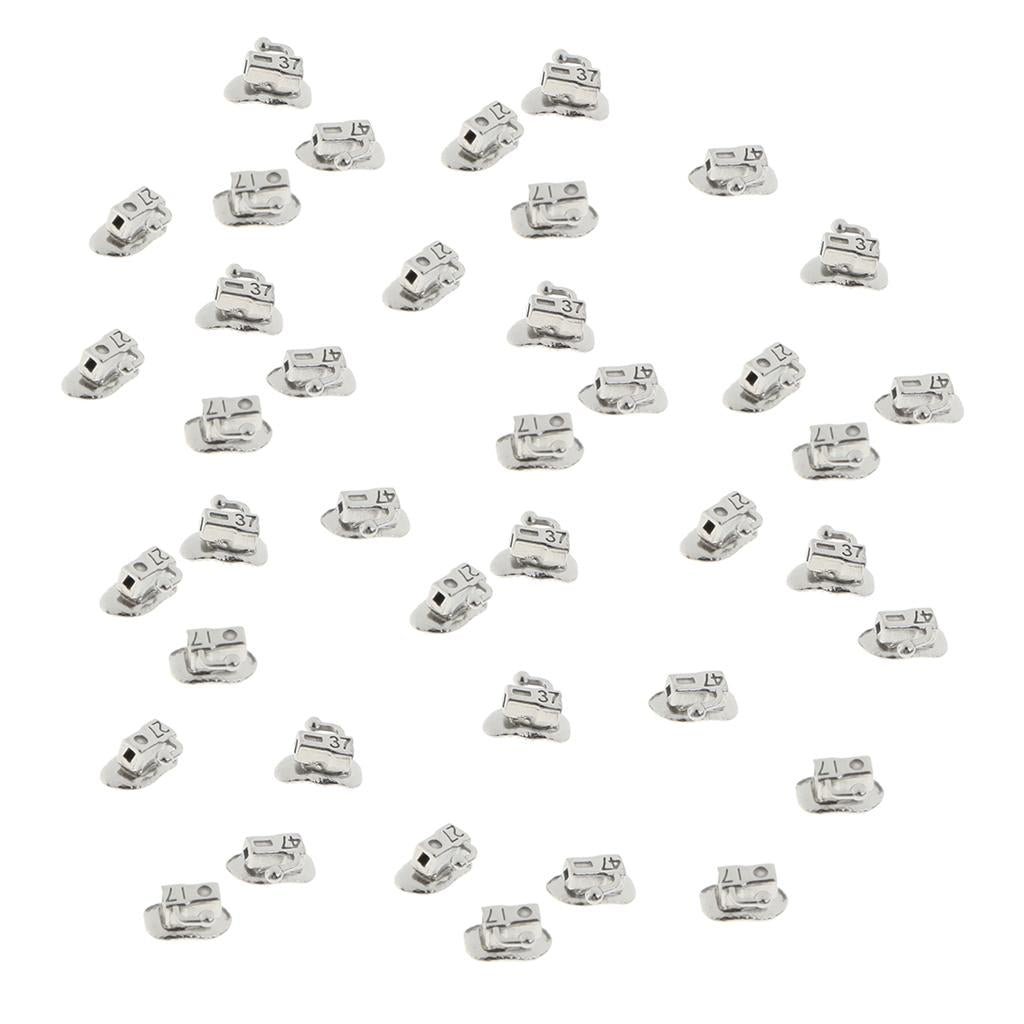 40 Pieces Stainless Steel Roth Second Molar Buccal Tube Pack 17 27 37 47