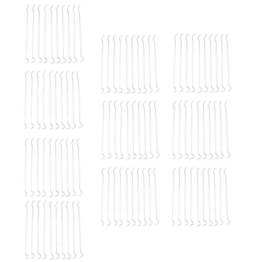 100Pcs Sterilized Disposable Dental Probe Double End Explorer Plastic Handle