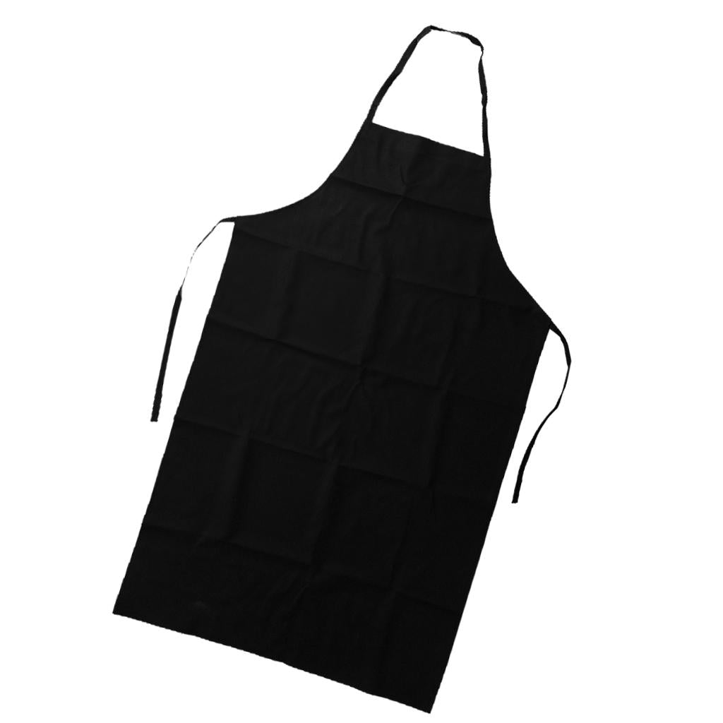 Waterproof PU Long Kitchen Apron Oilproof Anti Dirt Work Aprons Black