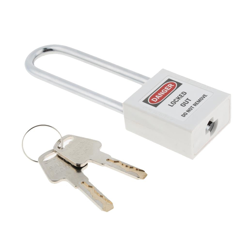 Safety Security Lockout Padlock Keyed Different, PA, Stainless Steel White