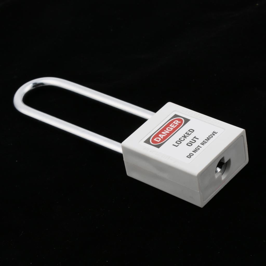 Safety Security Lockout Padlock Keyed Different, PA, Stainless Steel White