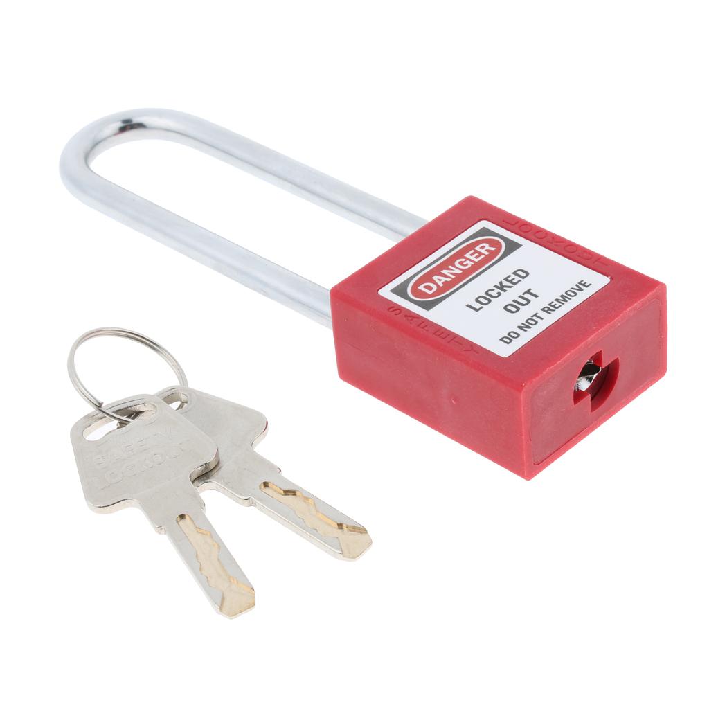 Safety Security Lockout Padlock Keyed Different, PA, Stainless Steel Red