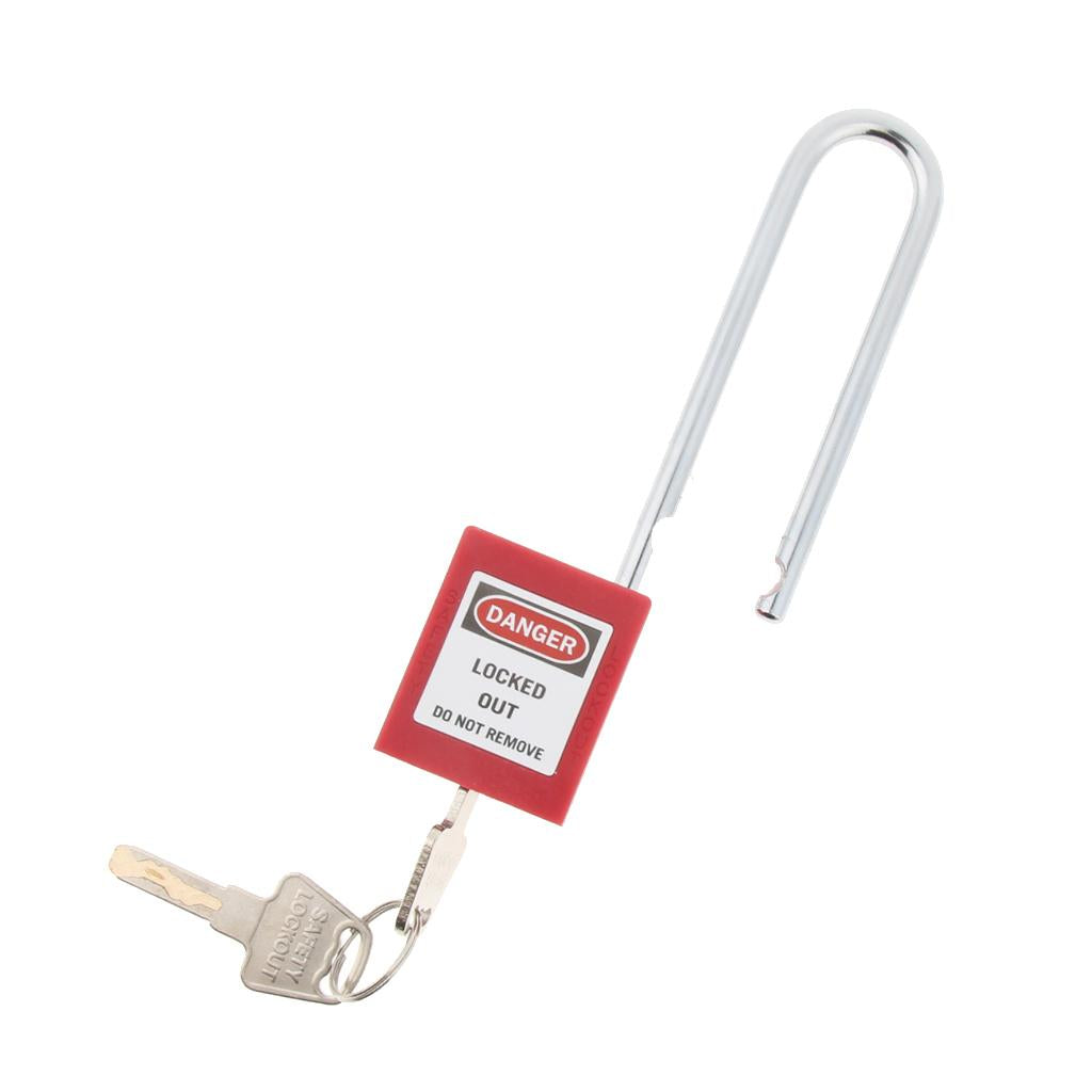 Safety Security Lockout Padlock Keyed Different, PA, Stainless Steel Red