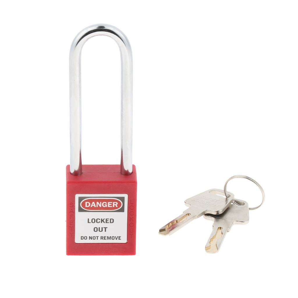 Safety Security Lockout Padlock Keyed Different, PA, Stainless Steel Red