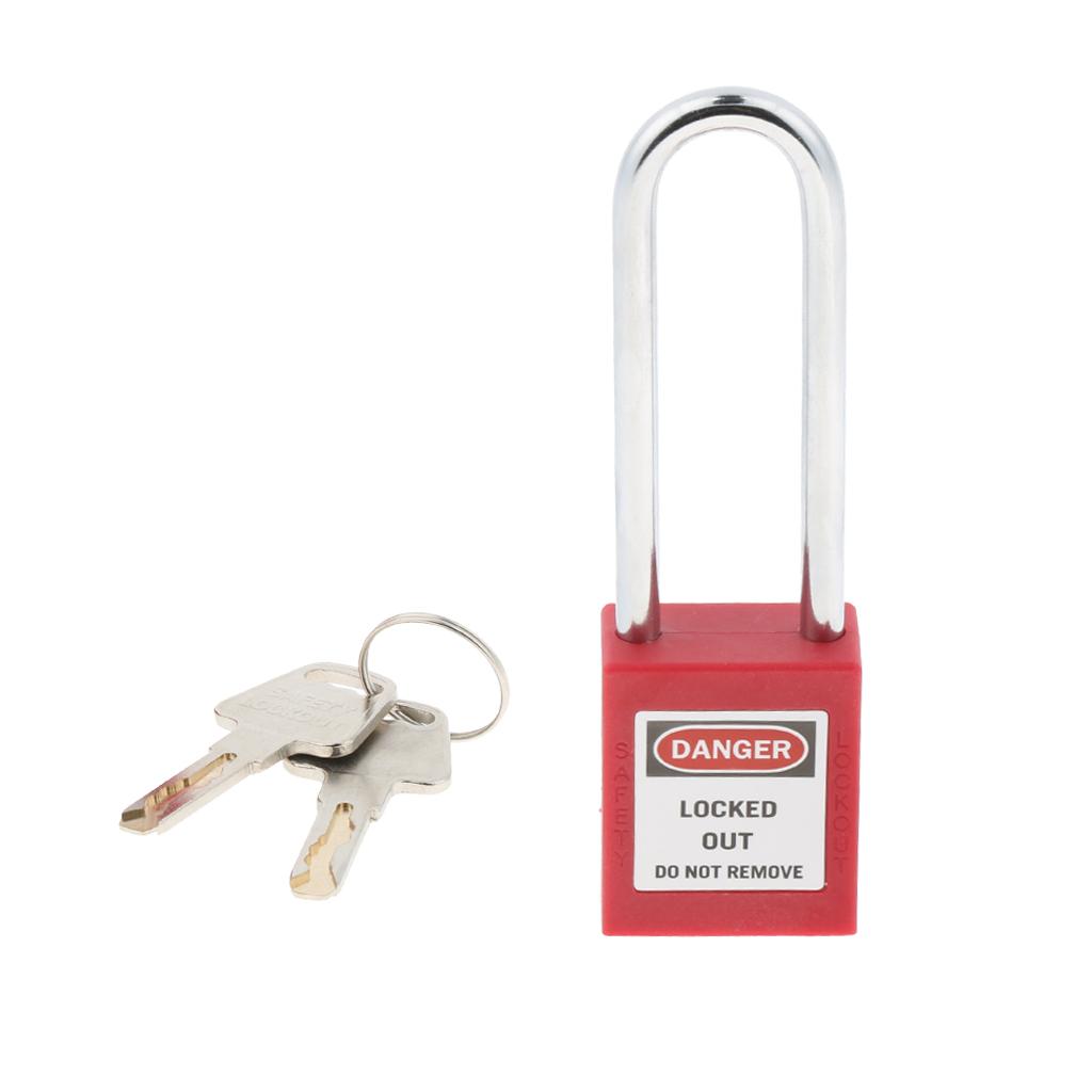 Safety Security Lockout Padlock Keyed Different, PA, Stainless Steel Red