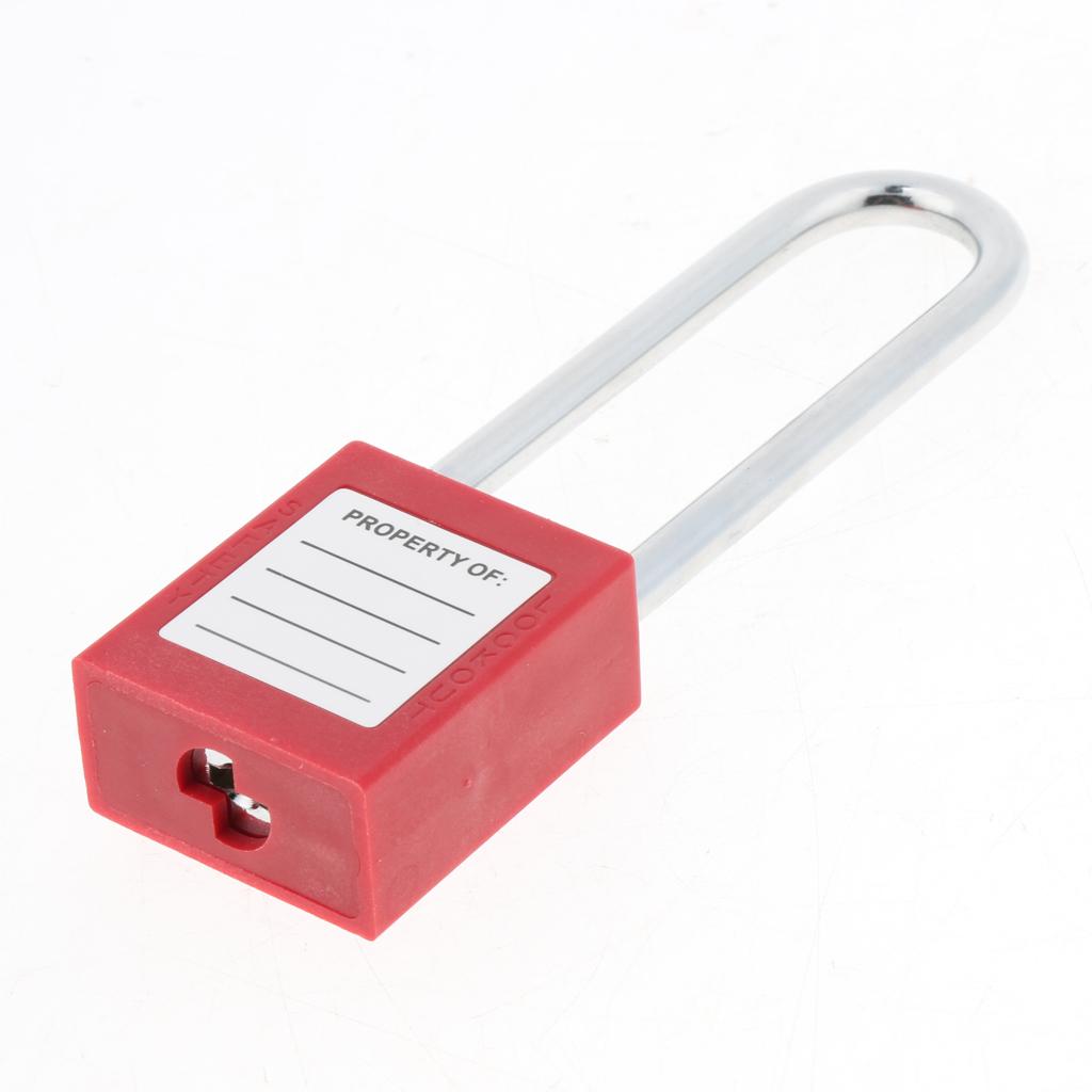 Safety Security Lockout Padlock Keyed Different, PA, Stainless Steel Red