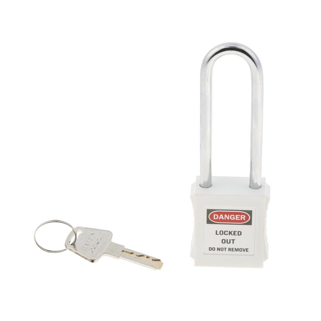 Safety Security Lockout Padlock Keyed Different, PA, Stainless Steel White 2